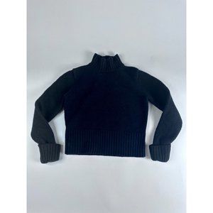 Ann Taylor 100% Italian Merino Wool Ribbed Turtleneck Chunky Knit Sweater XS.